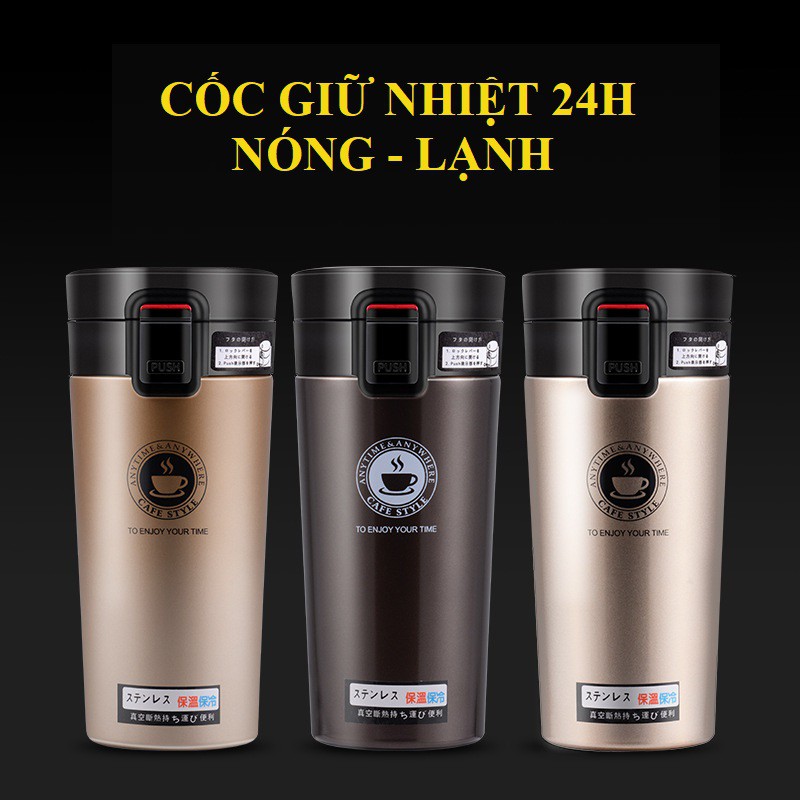 ⚡GIỮ NHIỆT 24H⚡Cốc Giữ Nhiệt Coffee Inox 304 2 Lớp Cao Cấp Xuất Khẩu Nhật Bản