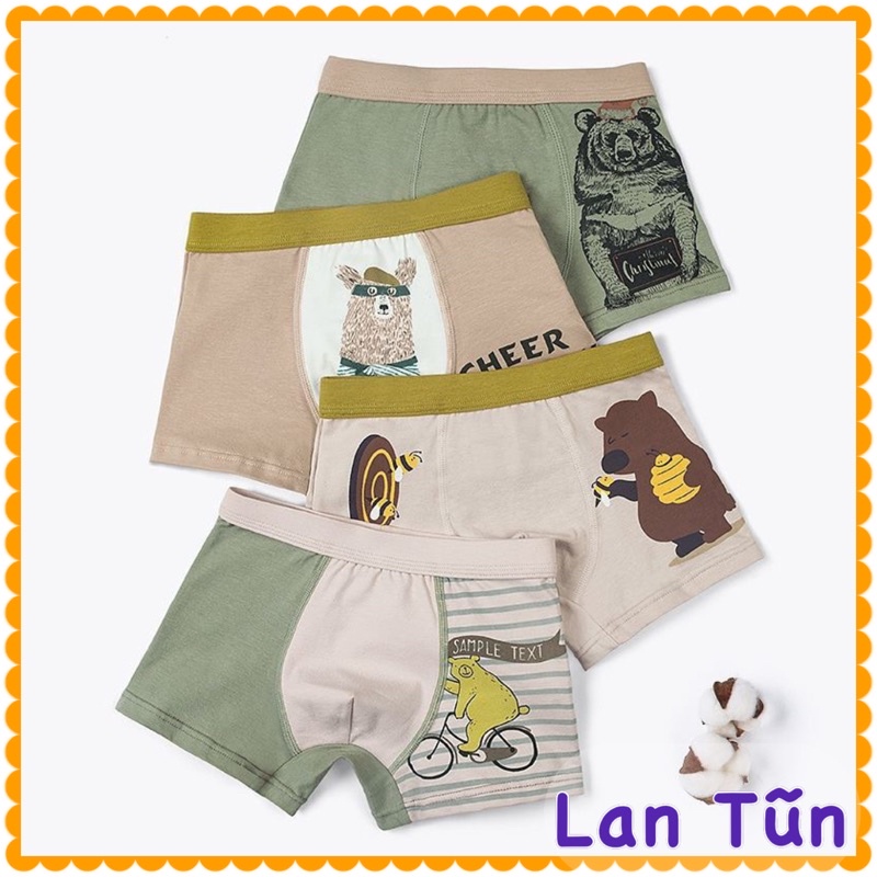 COMBO 4 CHIẾC QUẦN SHIP ĐÙI CHO BÉ TRAI- HÀNG CAO CẤP 100% COTTON. QSIP03