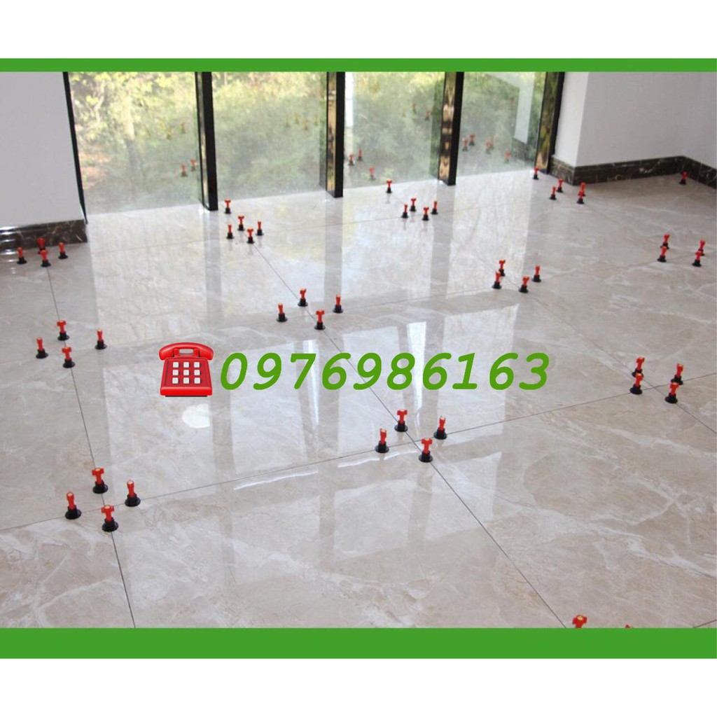 Ke cân bằng lát gạch tái sử dụng, Dụng cụ ốp lát gạch men. 1 gói 50 cái ke + 1 cờ lê