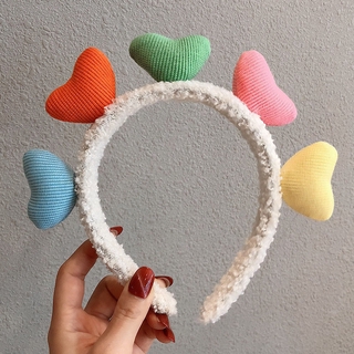 Băng đô trái tim đầy màu sắc Phụ kiện tóc Băng đô trang điểm Rửa tóc Headhoop