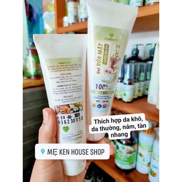 GEL RỬA MẶT THIÊN NHIÊN CHIẾT XUẤT TỪ KHỔ QUA VÀ TINH CHẤT TRÀ XANH MẸ KEN