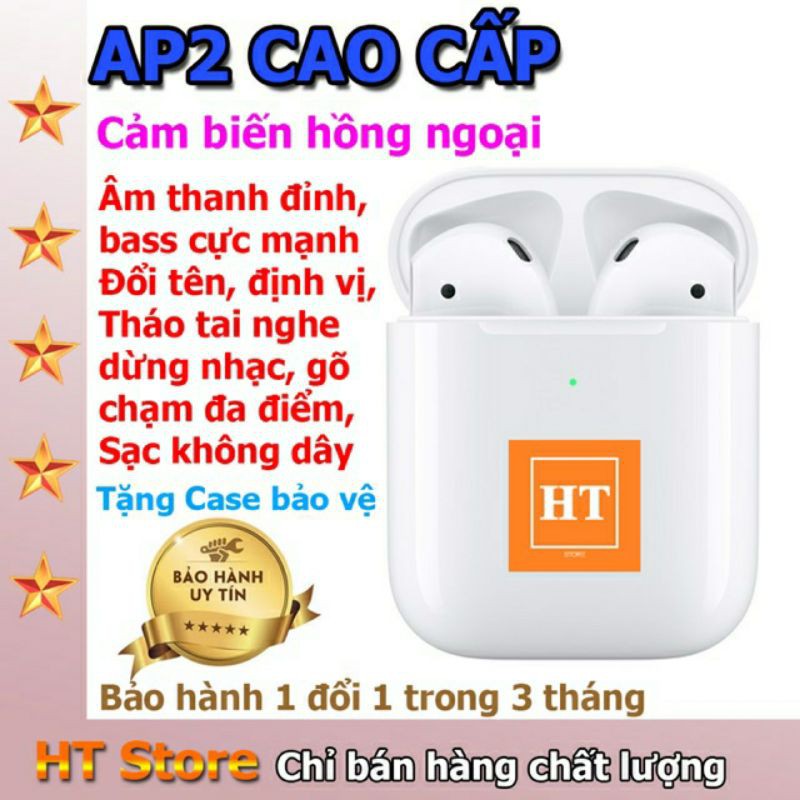 (hàng thanh lý) hổ vằn.tai nghe aripods 2 cao cấp hiện pop up chuẩn.mới 90% bảo hành 1 tháng.tặng dây chuẩn sạc nhanh
