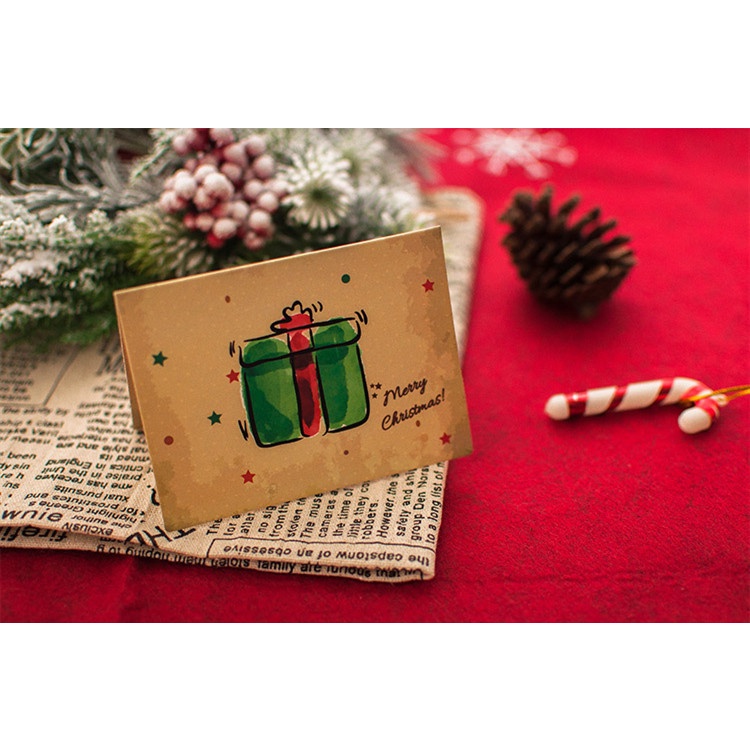 Phong Bì Thư Màu Nâu Phong Cách Retro Dùng Để Trang Trí Giáng Sinh