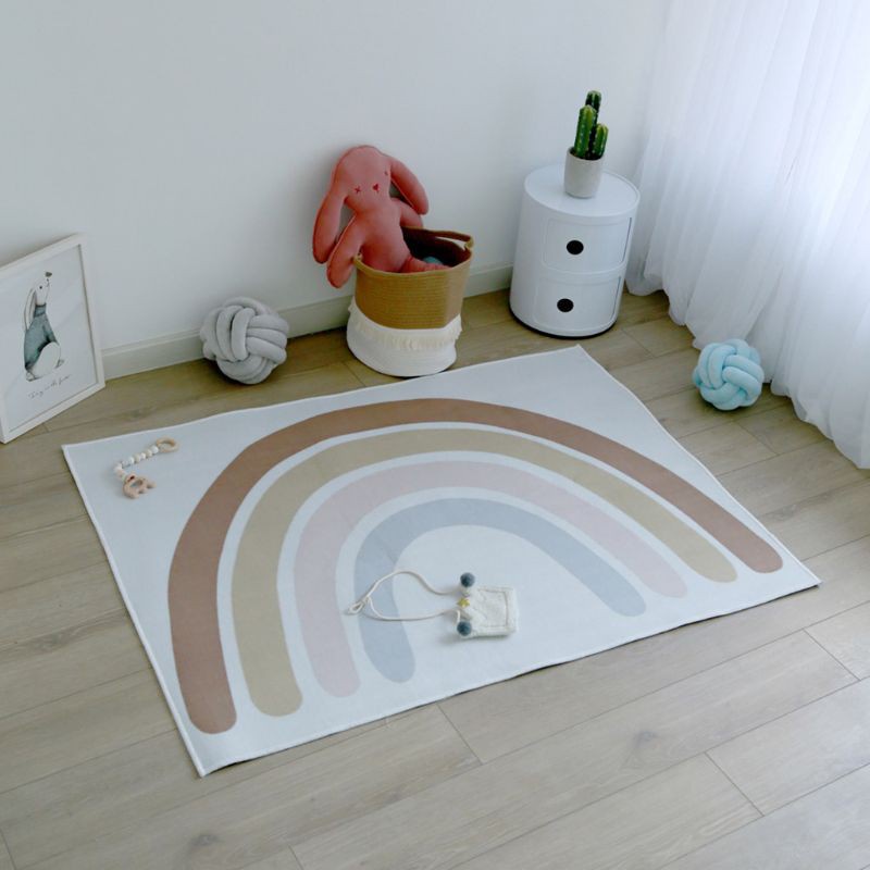 Thảm chơi tập bò trải sàn kiểu dáng cầu vồng cho trẻ sơ sinh
