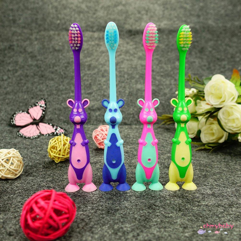 Bộ 4 cái bàn chải đánh răng lông siêu mềm hình đầu kangaroo dễ thương