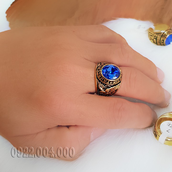 Nhẫn nam, nhẫn mỹ inox khắc hình đại bàng.