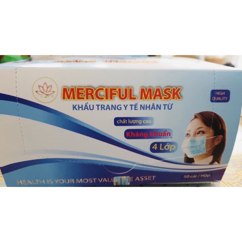 KHẨU TRANG Y TẾ 4 LỚP KHÁNG KHUẨN- 50 cái/ hộp BÁN LẺ => GIÁ SỈ