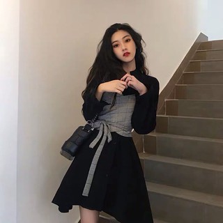 Váy sơ mi kèm áo cúp ngực ngoài
