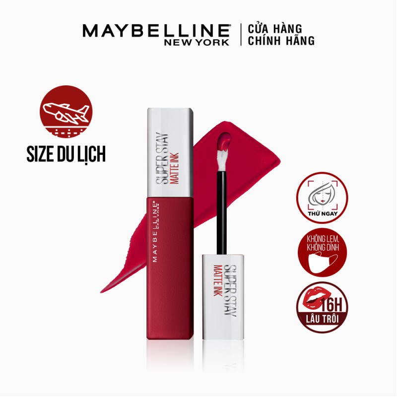 [HB GIFT] Son Kem Lì 16H Lâu Trôi Maybelline New York Super Stay Matte Ink Lipstick 2.7ml - 80 Ruler Gimmick | BigBuy360 - bigbuy360.vn