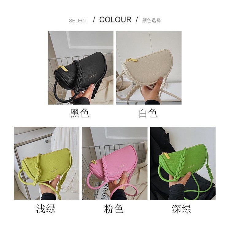 Túi Xách Đeo Vai Màu Trơn Phong Cách vintage Thời Trang Cho Nữ