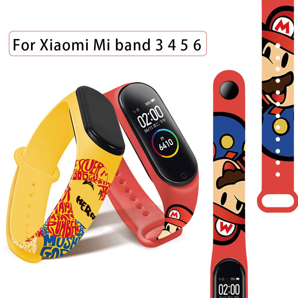 ❤LANSEL❤ Man Women Soft WristBand Accessories Watchband Silicone Strap Replacement Bracelet Fashion Cartoon Super Mario Sports Watch Band