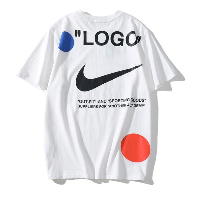 Off-white Pure cotton T-shirt fashion short sleeve printing men and women