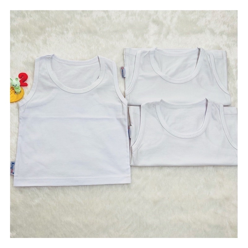 Áo thun ba lỗ cho bé từ 3- 35kg, áo sát nách cổ tròn màu trắng chất cotton mềm mát cho bé mặc ở nhà