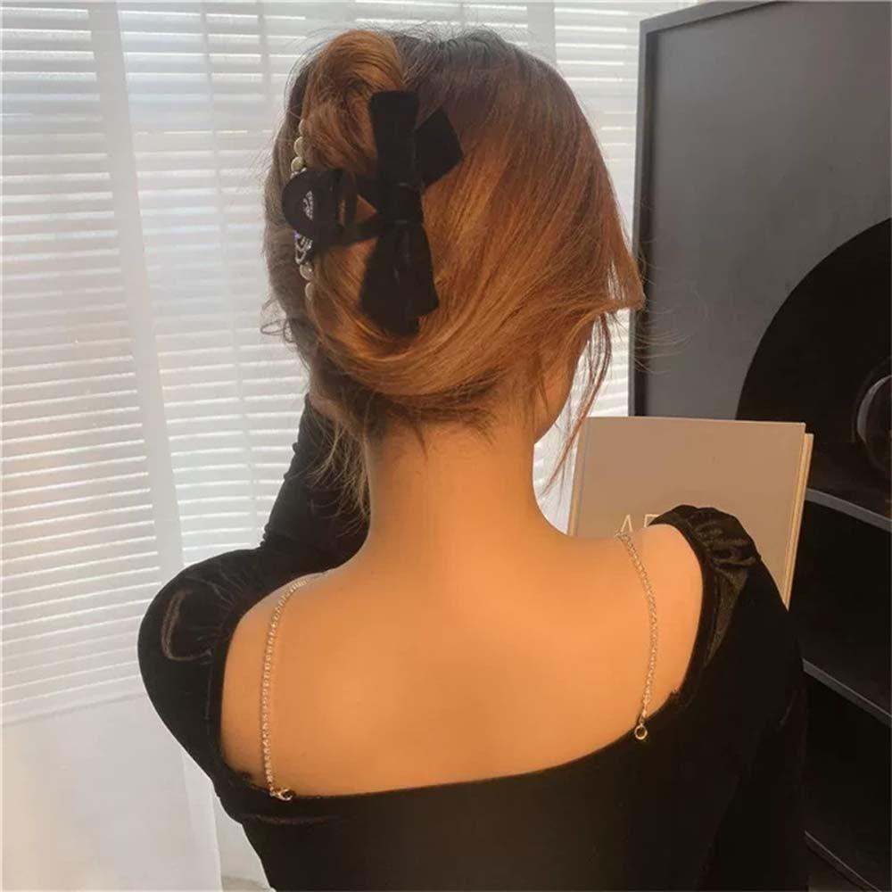 Kẹp Tóc Hình Nơ Bằng Nhung Phong Cách Hàn Quốc Thời Trang