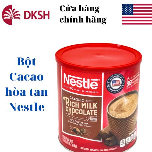 Bột Cacao hòa tan Nestle Classic Rich Milk Chocolate lon 787g