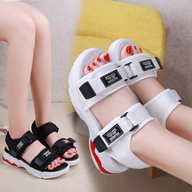 HAL2376 Sandal quai chữ học sinh này như hình đế cao su non cao 4,5cm