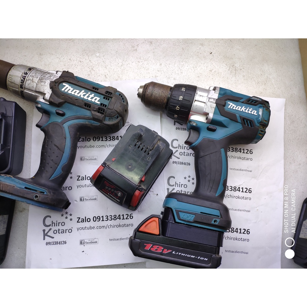 Đế chuyển chân pin máy Makita, máy tàu 18V-21V loại 2 chân và 3 chân sang dùng pin Milwaukee M18