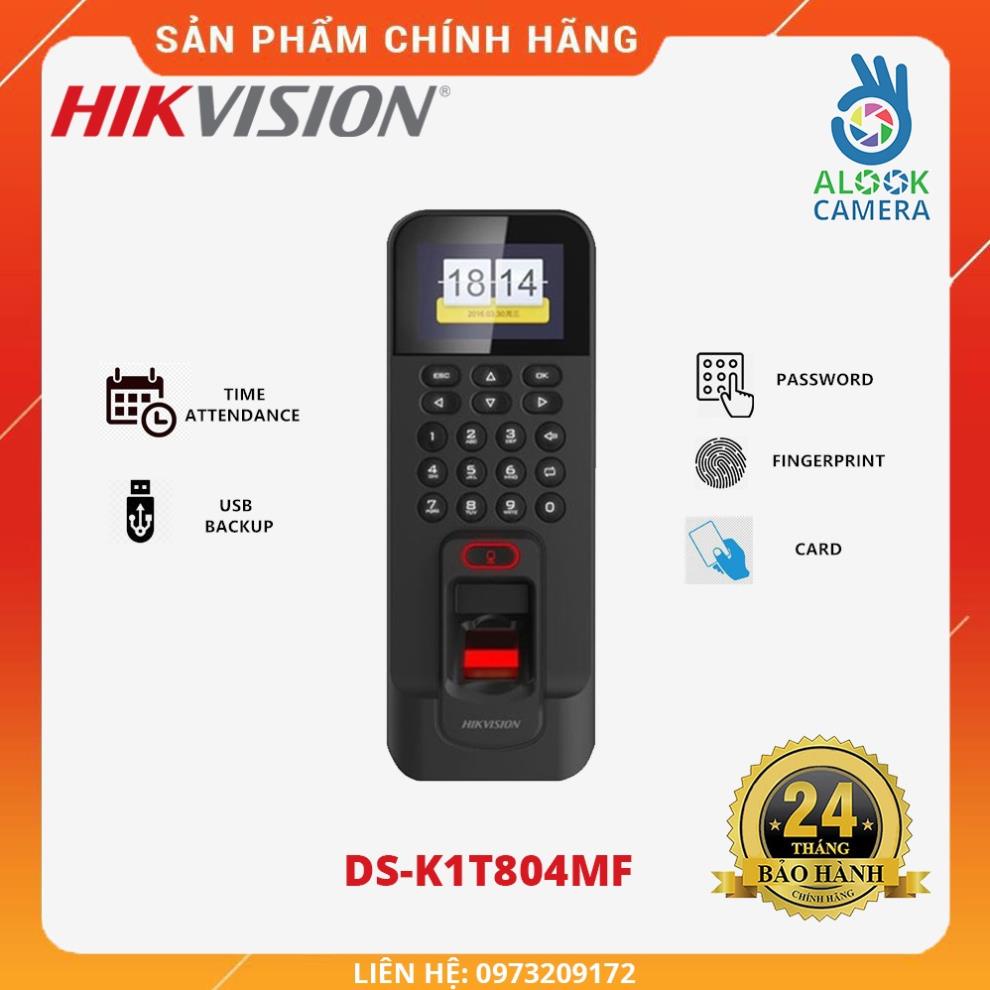 HÀNG CHÍNH HÃNG_Máy chấm công vân tay HIKVISION DS-K1T804MF_BH 24 THÁNG