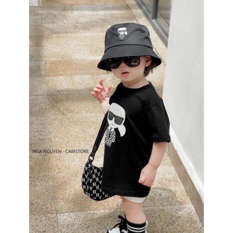 Mũ vành cho bé phong cách thời trang Karl mềm mại