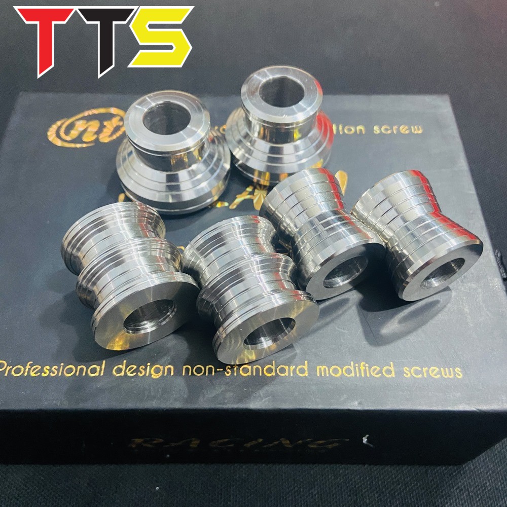 CỤC CANH BÁNH TRƯỚC SAU INOX NGUYÊN KHÔI CHO XE HONDA WAVE, DREAM THẮNG ĐÙM TRƯỚC SAU
