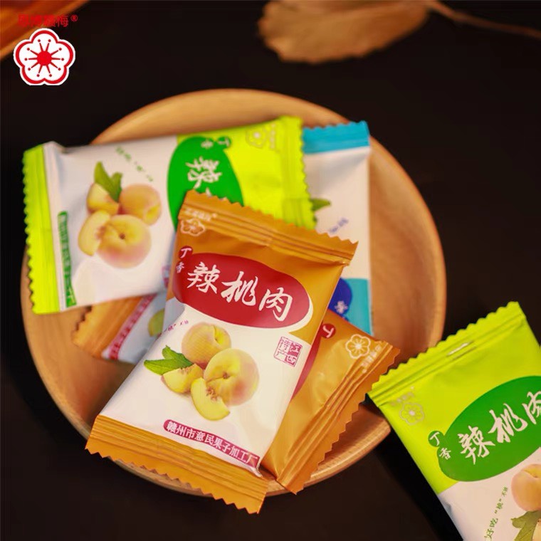 Ô mai đào muối ớt chua cay Dinxiang La tao rou Đài Loan 300g, omai xí muội siêu ngon