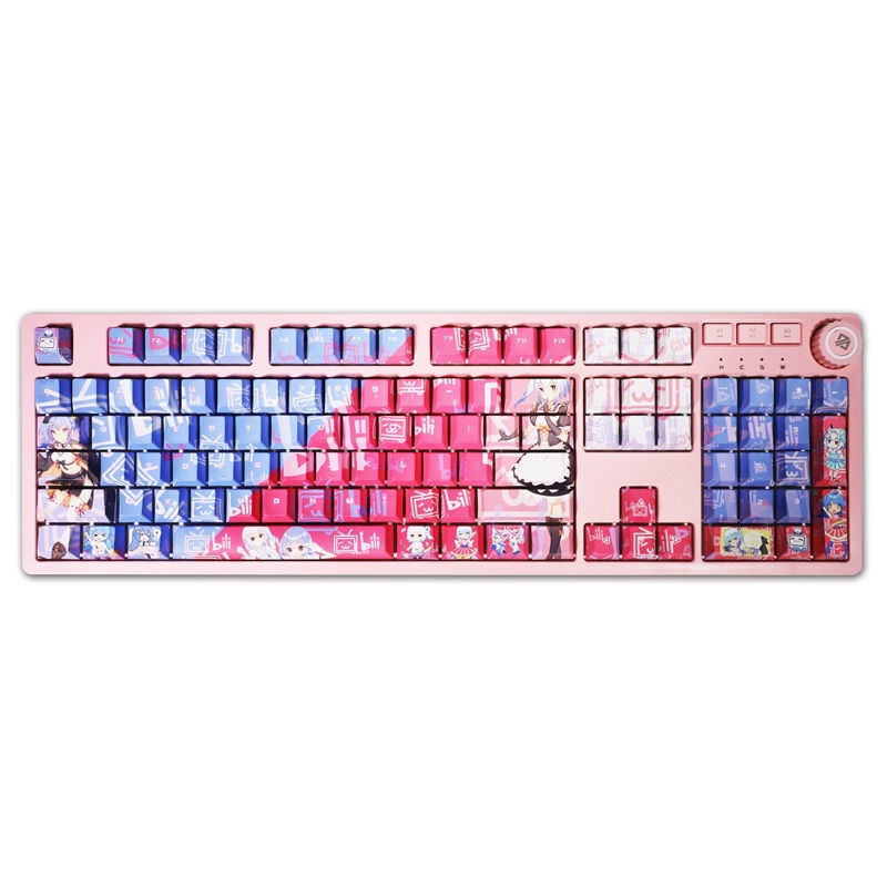 PBT 108 keys bilibili chủ đề keycap Bilibili phim hoạt hình anime otaku bàn phím cơ học dễ thương keycap