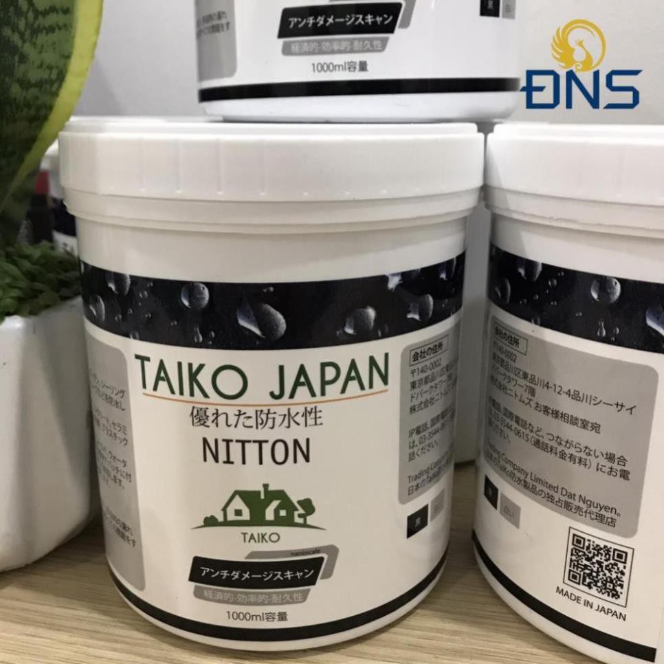 TaiKo Japan chống thấm vết nứt mái nhà, sàn nhà vệ sinh, máng xối, mái tôn- dung tích 1000ml