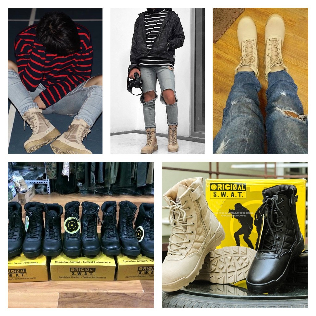 BÁN SỈ - Giày SWAT cao cổ ĐEN giày thể thao giày du lịch giày dã ngoại | BigBuy360 - bigbuy360.vn