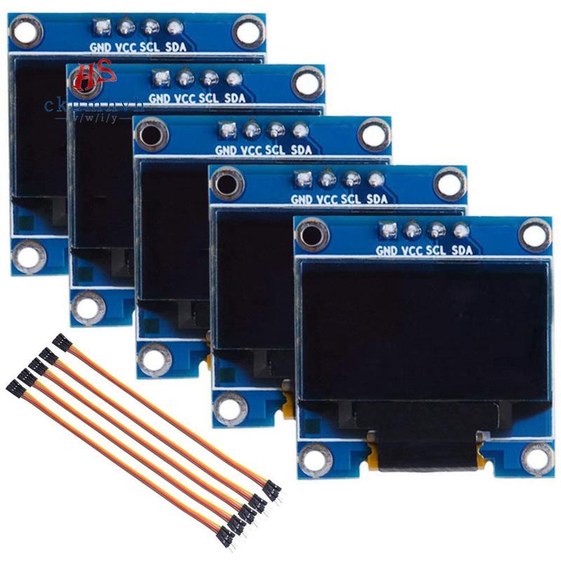 Set 5 Bảng Mạch Hiển Thị Màn Hình Oled Ule 12864 128x64 Ssd1306 Cho Arduino / Raspberry Pi 0.96 Inch