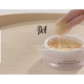 Đắp mặt nạ  ngủ GOLD SNAIL deep sleeping pack