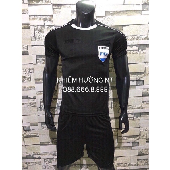 Bộ quần áo đá bóng trọng tài , áo trọng tài thun lạnh,đẹp mát