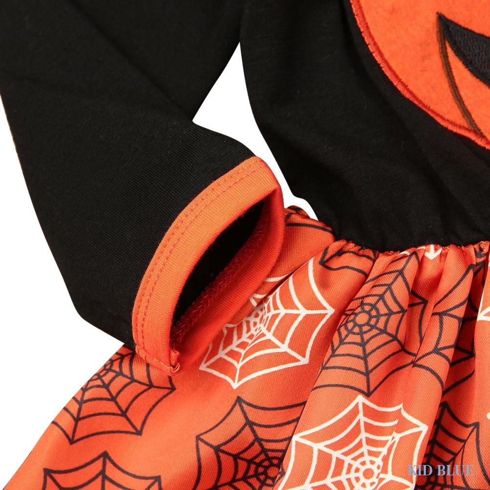 Đầm Hóa Trang Halloween Phong Cách Bí Ngô Dành Cho Bé Gái