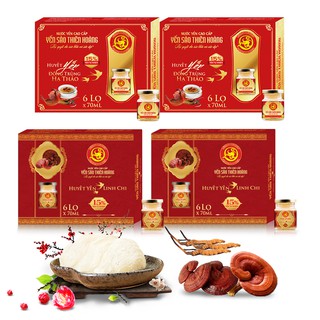 Combo 2 Hộp Yến huyết Đông Trùng Hạ Thảo 15% + 2 Hộp yến huyết Linh Chi 15%