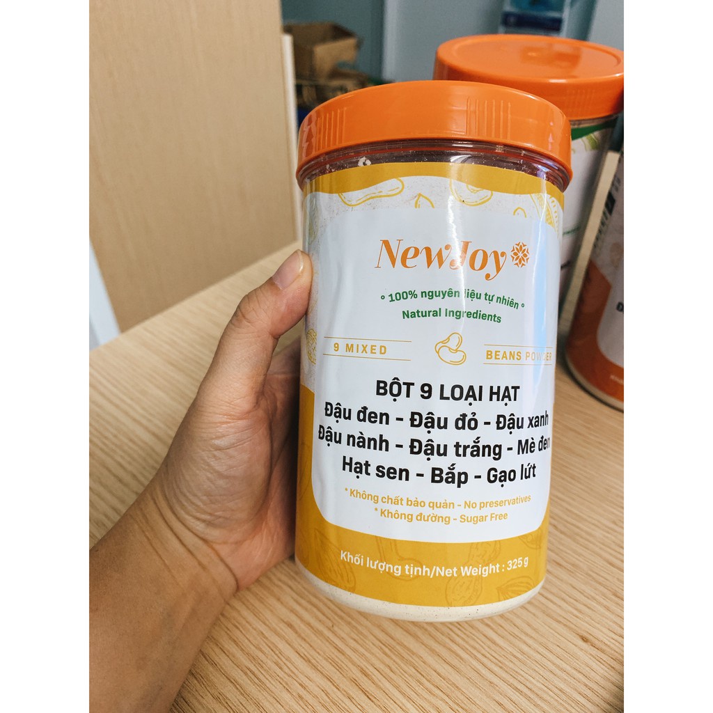 Bột hạt Newjoy các loại đậu , ngũ cốc, không đường, pha với nước, hũ 325g