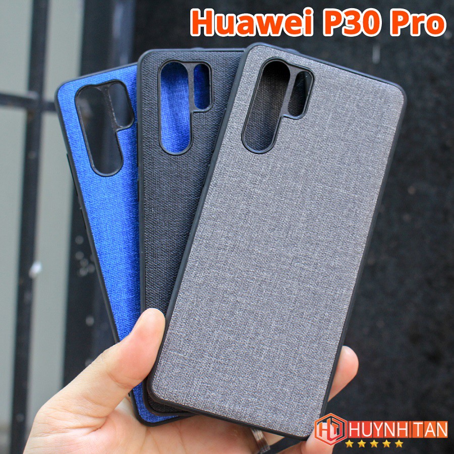 Ốp lưng Huawei P30 Pro vân vải jean (full màu)