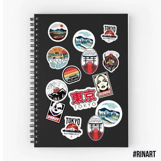 [STICKER 1K] STICKER NHẬT BẢN CÁ TÍNH SIÊU CHẤT DÁN TRANG TRÍ ĐT LAPTOP VALI TƯỜNG TỦ KỆ MŨ BẢO HIỂM XE MÁY NOTEBOOK
