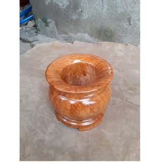 Bát nhang gỗ gõ đỏ mặt 11cm