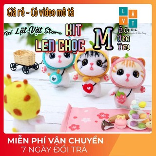 [FreeShip] Bộ len chọc Mèo Mơn Mởn – Kit chọc len làm quà tặng