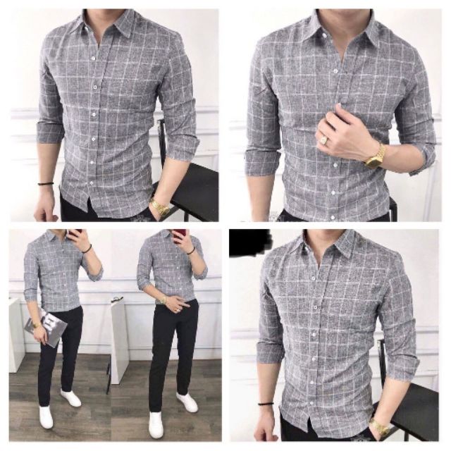 Sơ mi kẻ chất đũi siêu hót | BigBuy360 - bigbuy360.vn