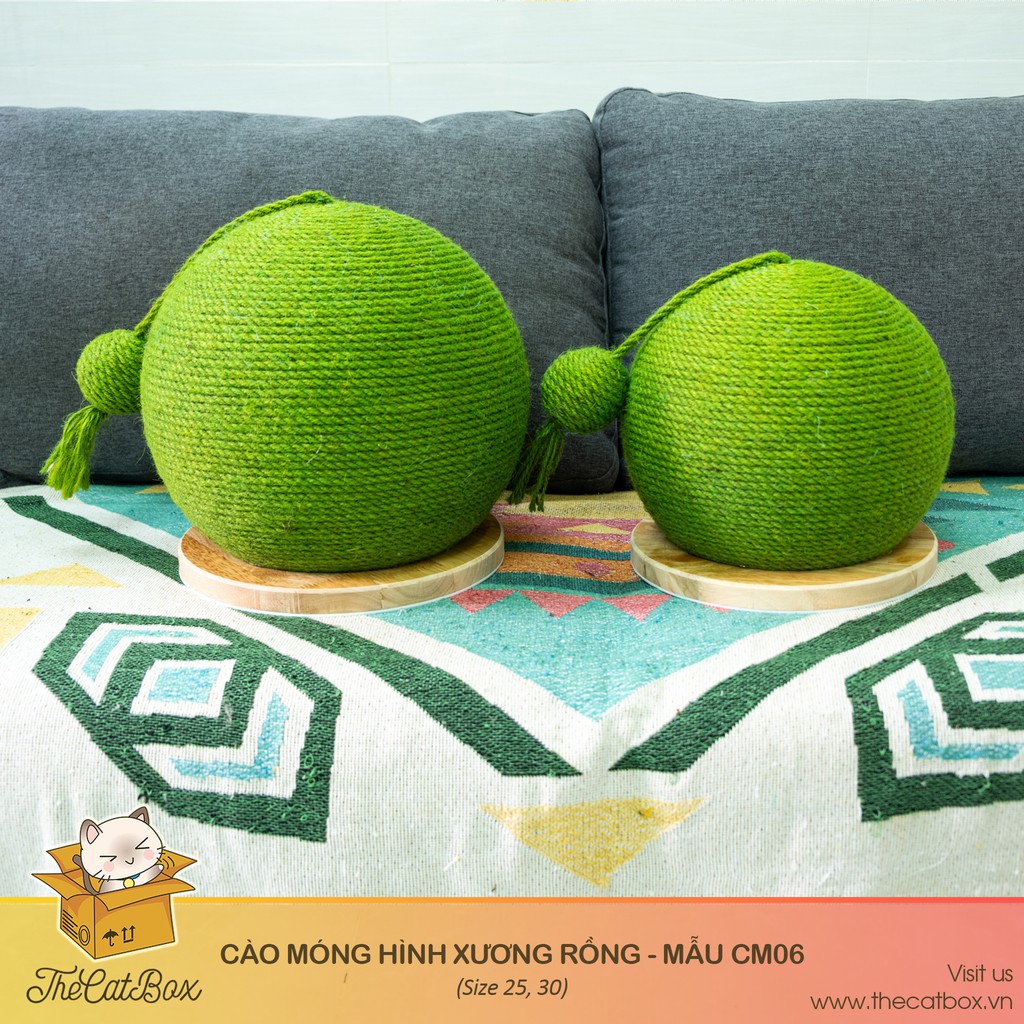Cào móng cho mèo hình xương rồng tròn - Cào móng The Cat Box CM06
