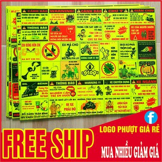 Combo 34 tem cảnh báo phản quang