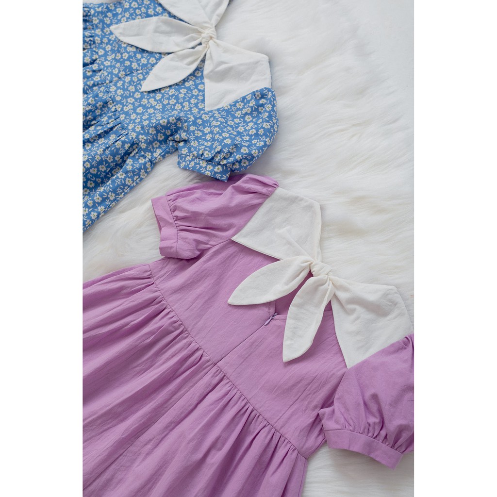 [LITTLE PINK] EVELINE DRESS - Váy nơ sau bé gái