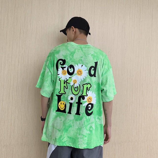 Áo Thun TieDye Tay Lửng Unisex Hình in Cao Cấp Ảnh+Clip Thật
