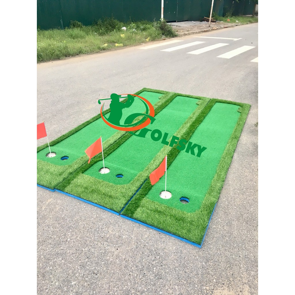 Thảm Tập Golf Putt 3*0.6m - Tặng Bóng Golf và Hố Cờ Golf - Thảm Golf Putting Đẹp