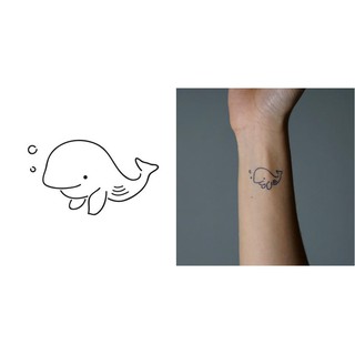 Khuôn hình xăm cá heo mảnh