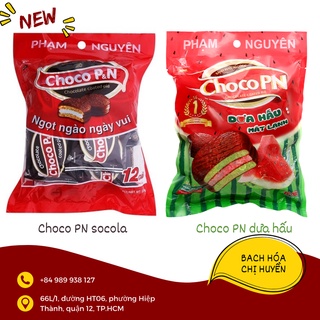 Bánh socola kem vị truyền thống / dưa hấu mát lạnh Choco PN gói (12 cái)