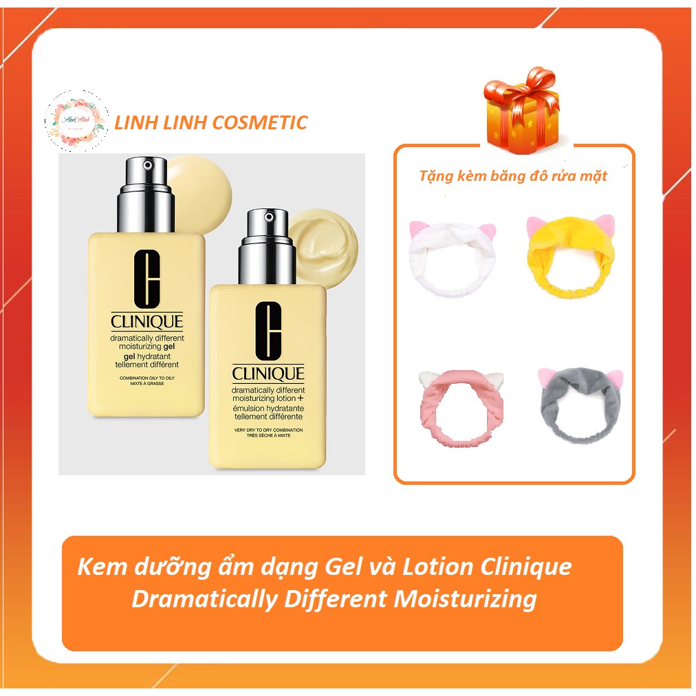 [Tặng băng đô rửa mặt] kem dưỡng ẩm Clinique Dramatically Different Moisturizing Gel / lotion ( da dầu / da khô )