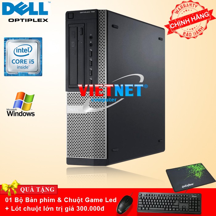 Máy tính Dell optiplex intel i5 3470 :max 3.6gb Ram 4GB HDD 250GB (tặng bàn phím + chuột) - BH 12 tháng