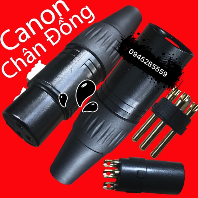 Jack ,rắc Canon đực cái đen hàng loại 1( có ảnh so sánh với hàng rẻ)