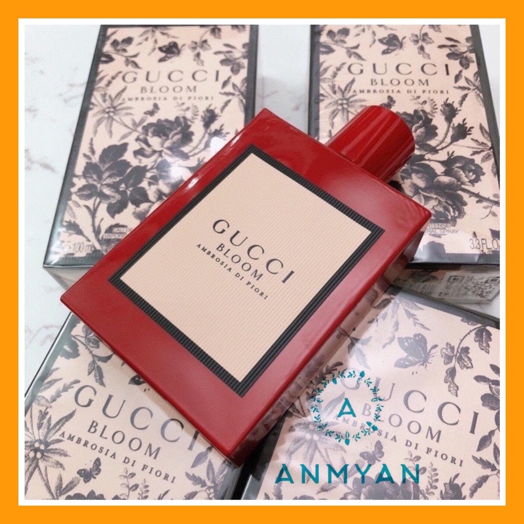 Nước Hoa Nữ Gucci Bloom Ambrosia di Fiori EDP 100ml - Chai Đỏ - AM346